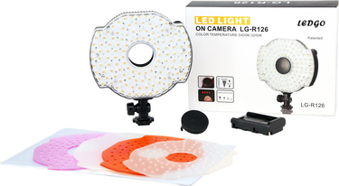 LedGo R126 LED Ringleuchte Ring light für Studio oder DSLR mit Shotgun Mikrofone