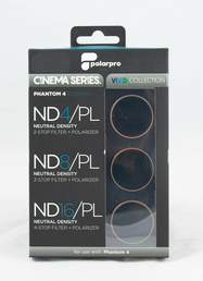 PolarPro Cinema Filter 3 Pack for DJI Phantom 4 - ND4, ND8, ND16 / Polarizer CPL